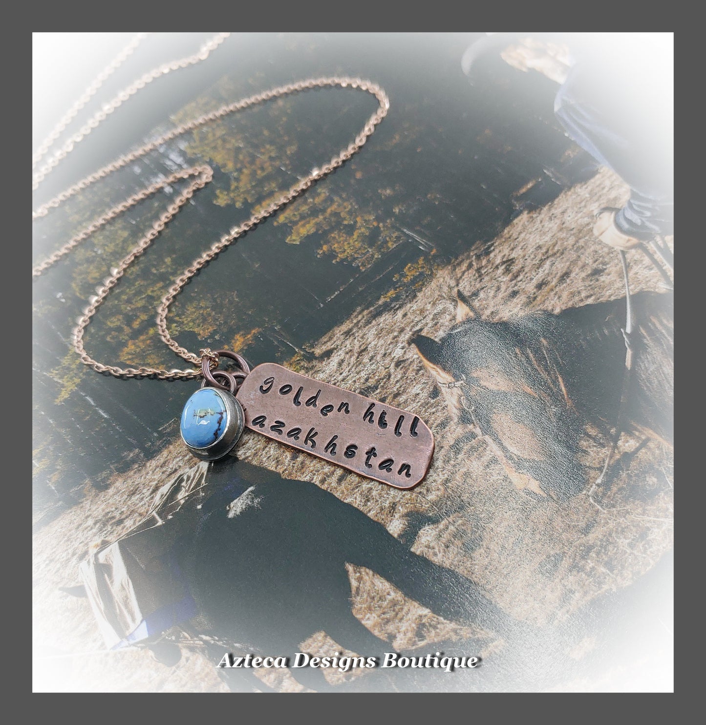 Golden Hill Turquoise + Copper + Stainless Steel + Specimen Necklace