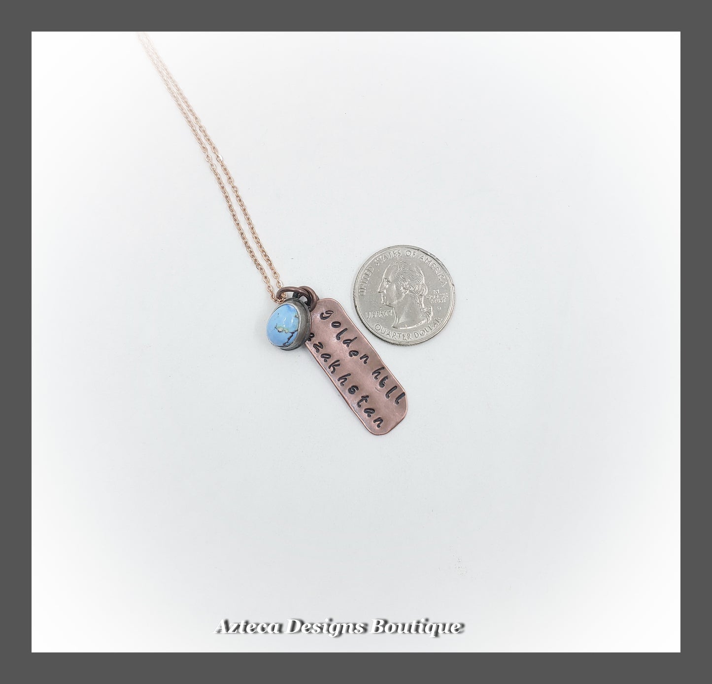 Golden Hill Turquoise + Copper + Stainless Steel + Specimen Necklace