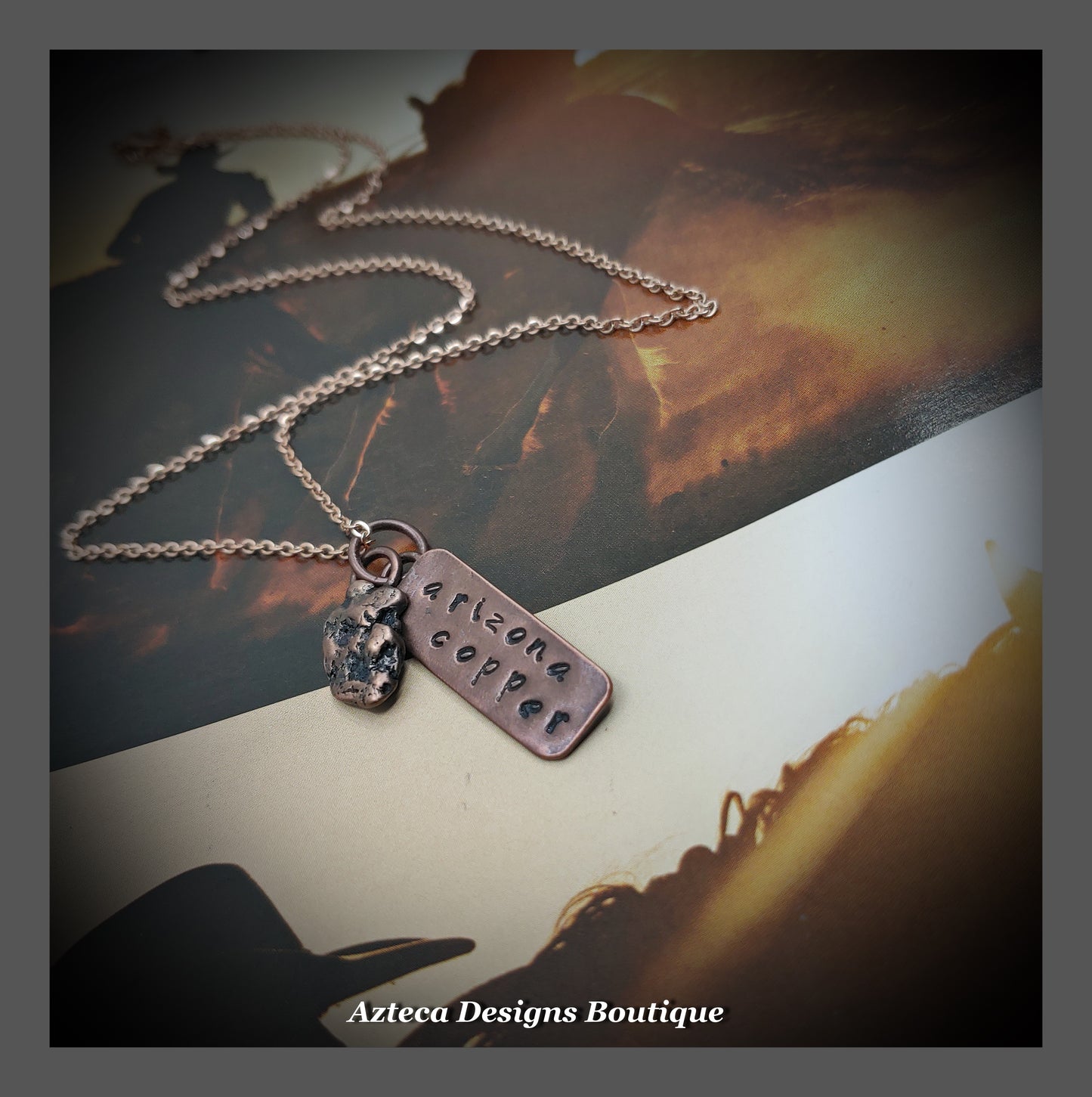 Copper Nugget + Copper + Stainless Steel + Specimen Necklace